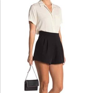 TOPSHOP High Waist Pleated Shorts